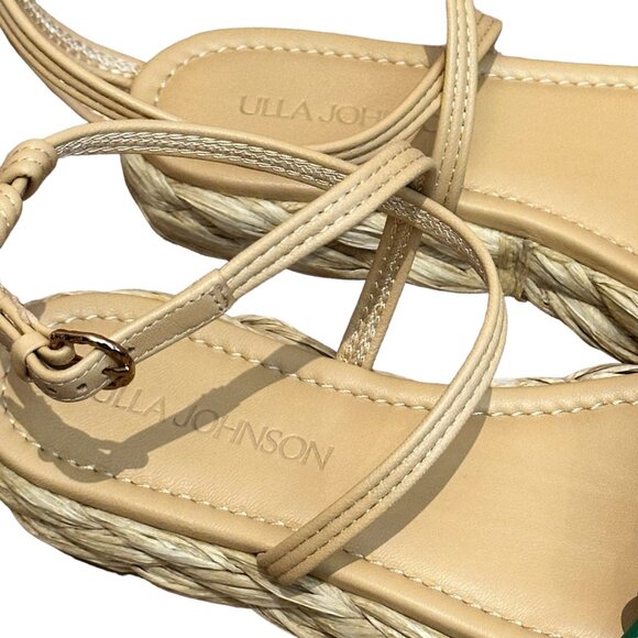 ULLA JOHNSON Ada Woven platform sandals.  Multicolor woven leather.  Size 39 - Picture 5 of 11